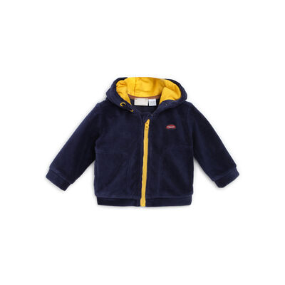 Boys Dark Blue Solid Cardigan